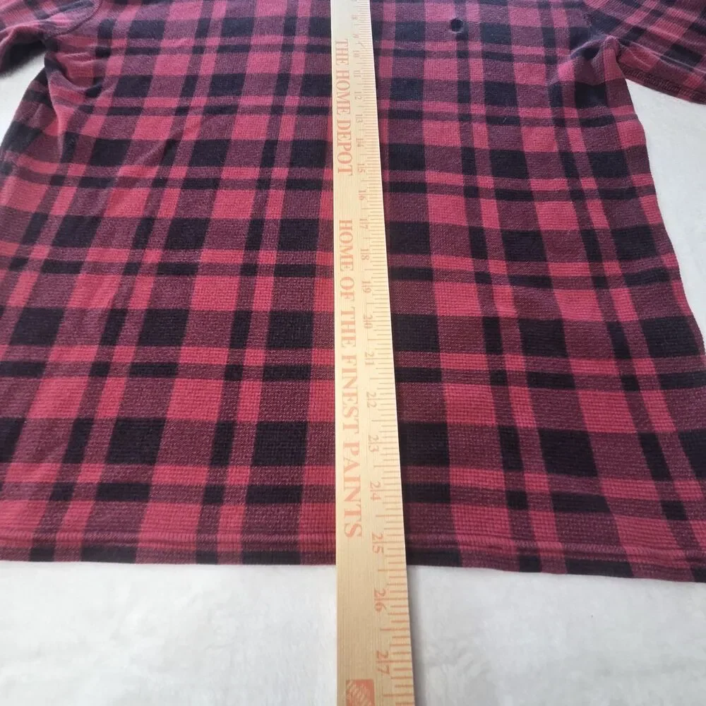 POLO RALPH LAUREN BUFFALO PLAID THERMAL RED BLACK MENS XL